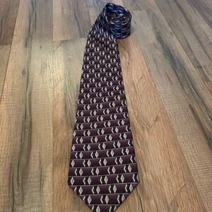 Pierre Cardin Red 100% Silk  Tie Made In USA